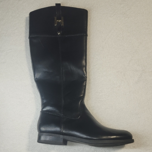 Tommy Hilfiger Black Over the Knee Boots - Picture 2 of 9